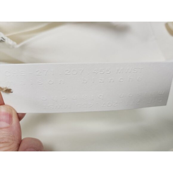 maison blanche All-Gender Sz. 4/L Sleeveless Trench-Coat In White NWT - Picture 3 of 9